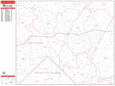 Silver Spring Digital Map Red Line Style